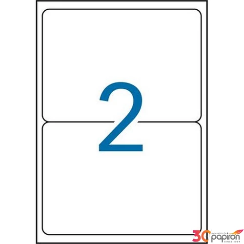 Etikett címke Apli 199,6x143,5 mm, poliészter, időjárásálló fehér, 40 etikett/csomag