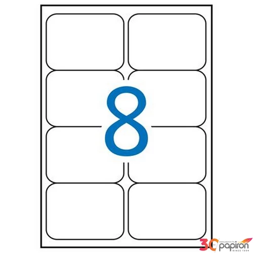 Etikett címke Apli 99,1x67,7 mm, poliészter, időjárásálló fehér,160 etikett/csomag
