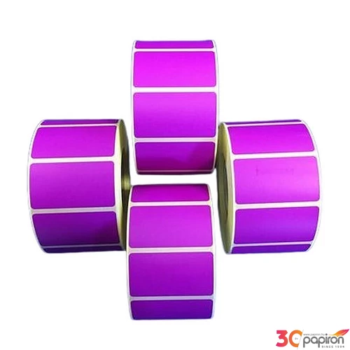 Etikett thermo 25x45mm 1000 etikett/tekercs lila