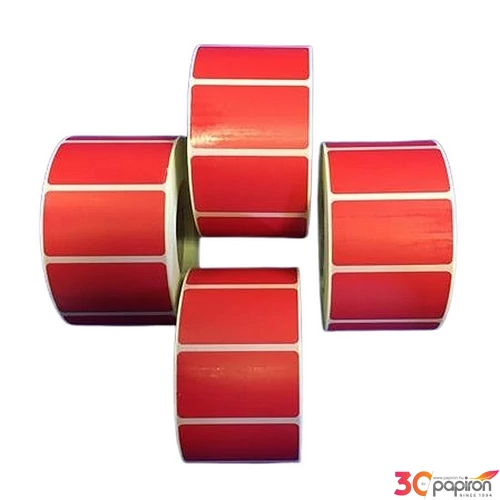 Etikett thermo 25x45mm 1000 etikett/tekercs piros
