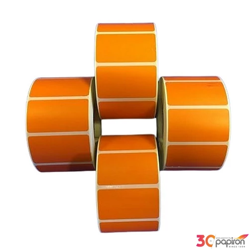 Etikett thermo 25x45mm 1000 etikett/tekercs narancs
