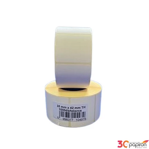 Etikett thermo 35x42mm 1000 etikett/tekercs fehér