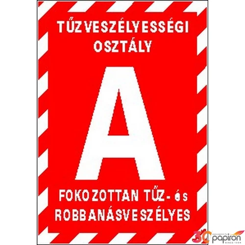 Tábla Matrica C A tűzveszélyességi osztály