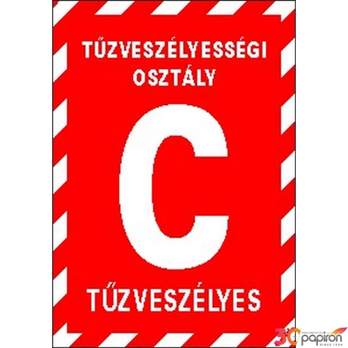 Tábla Matrica C C tűzveszélyességi osztály