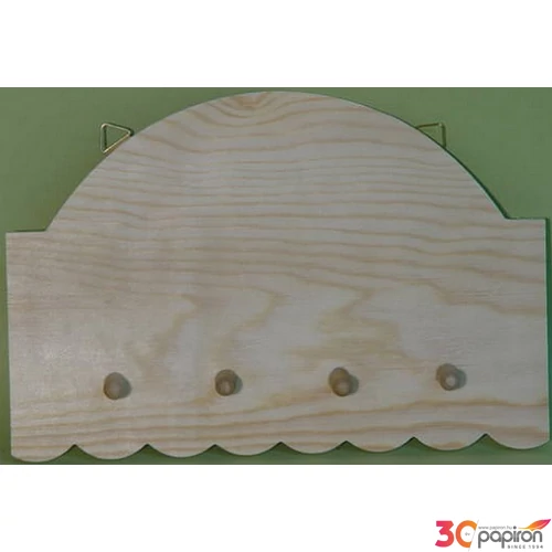 Fa akasztós 28x19x0, 8cm - 4 akasztóval GRAVÍROZHATÓ!
