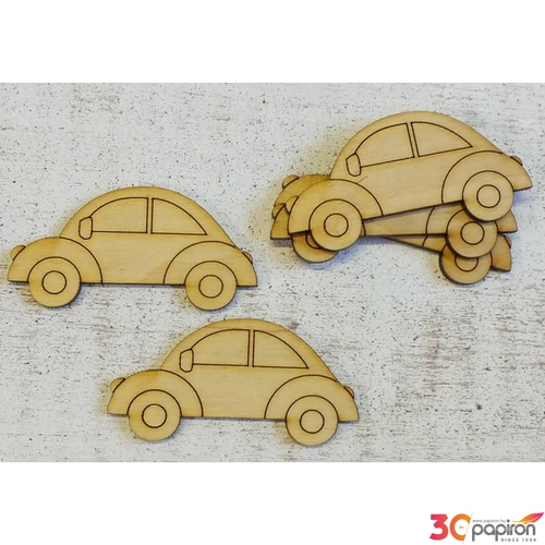 Fa auto autó rajzos 7cmx3mm 5db/cs