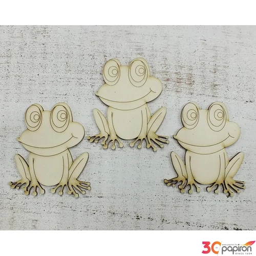 Fa béka béka 7, 5cmx6cmx3mm 3db/cs