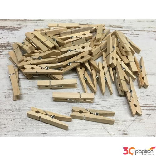 Fa csipesz natúr 4, 5cm 25db/cs