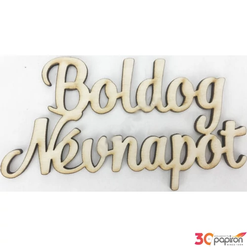 Fa dekorfelirat 10,5cm-es Boldog névnapot- felirat 