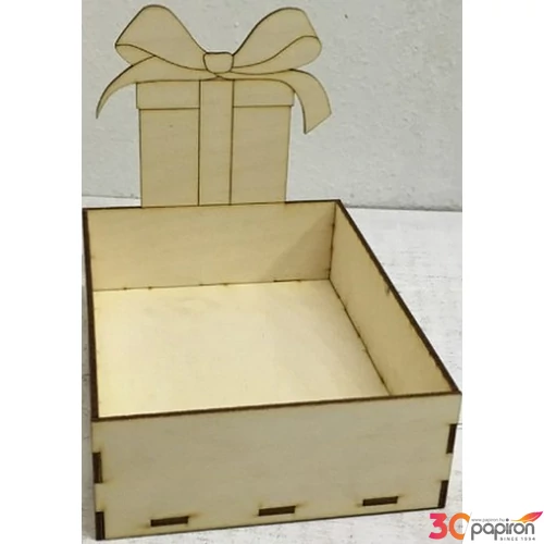 Fa doboz ajándékos 20x15x17cm /lapra szerelt/
