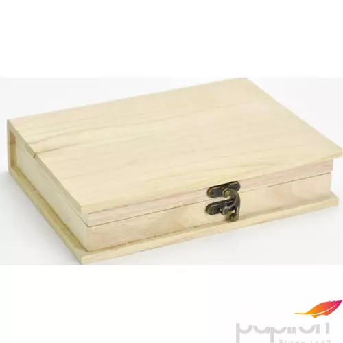 Fa doboz könyv alakú 15,5x21,5cm mag:4,6cm