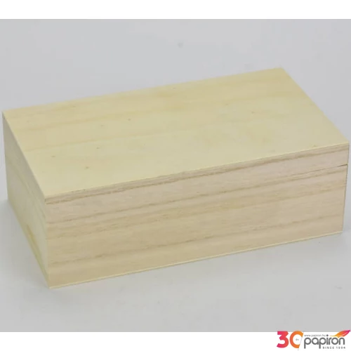 Fa doboz mágneses natúr 23x12,5x8cm-es csatos zárral GRAVÍROZHATÓ! CRL3258