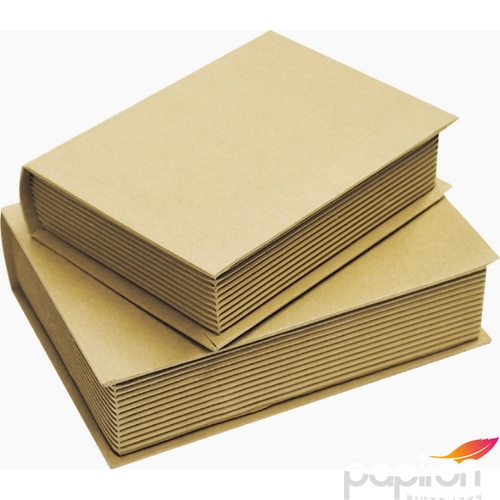 Papír doboz natúr könyv alakú S2/1 karton, 13,5x18,5x5,3cm 8,02E+12  Ár / db