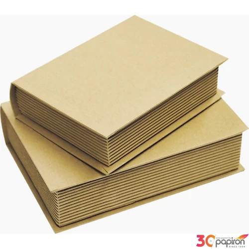 Papír doboz natúr könyv alakú S2/1 karton, 13,5x18,5x5,3cm 8,02E+12 Ár / db