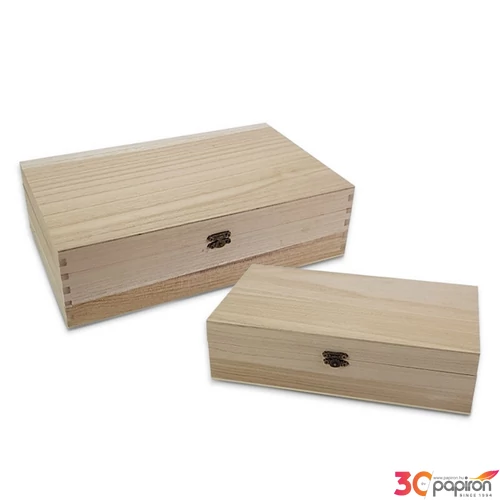 Fa doboz natúr dekorálható 33x21cm, L-es méret gravírozható,festhető
