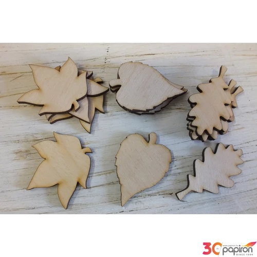 Fa falevél falevelek vegyesen 5cmx3mm 12db/cs