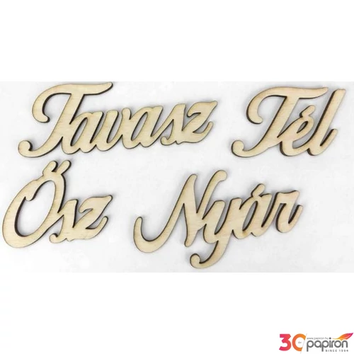Fa felirat évszakok Tavasz Nyár Ősz Tél 4db/cs