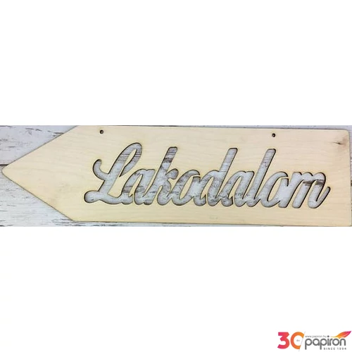 Fa felirat nyíl Lakodalom 50x14cm - balra mutató