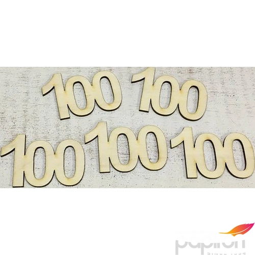Fa felirat számok 100 évfordulós, szülinapi szám 7.3cmx5cm 5db/cs