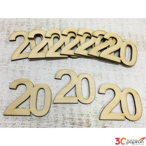 Fa felirat számok 20" évfordulós, szülinapi számok 10db/cs