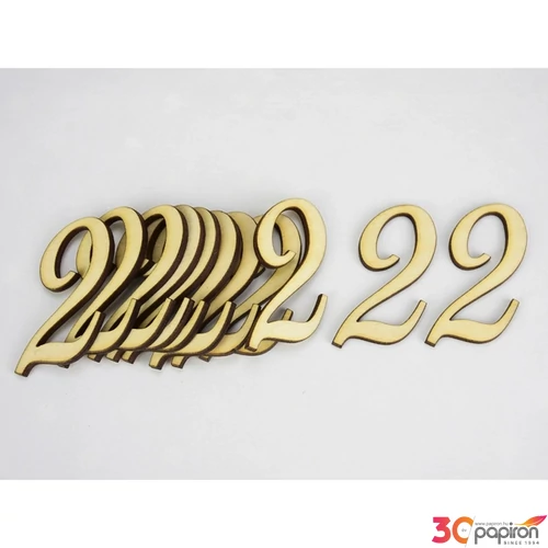 Fa felirat számok 2" írott szám 5cm 10db/cs