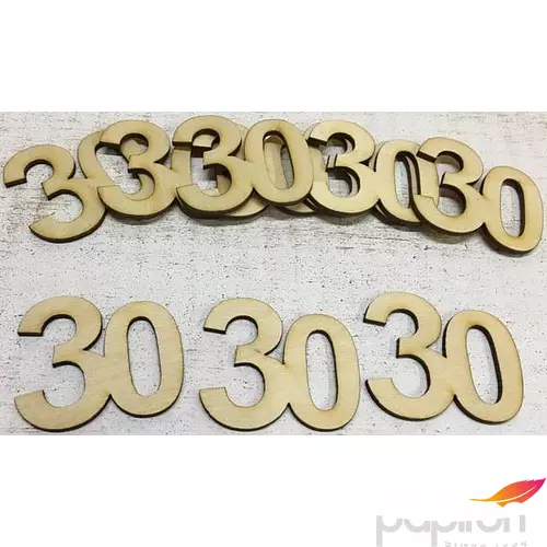 Fa felirat számok 30 évfordulós, szülinapi számok 5cmx3mm 10db/cs