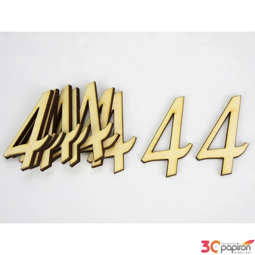 Fa felirat számok 4" írott szám 5cm 10db/cs