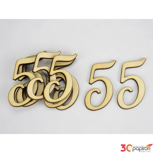 Fa felirat számok 5" írott szám 5cm 10db/cs