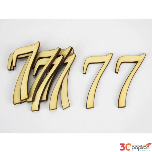 Fa felirat számok 7" írott szám 5cm 10db/cs
