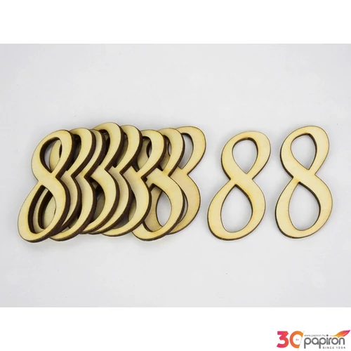 Fa felirat számok 8" írott szám 5cm 10db/cs