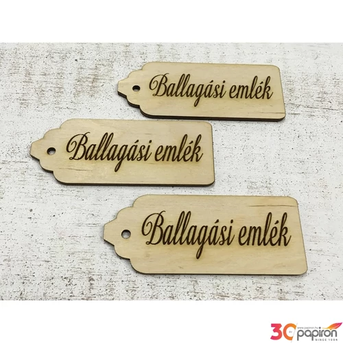 Fa felirat tábla Ballagási emlék scrapbook 10cmx4cm 3db/cs