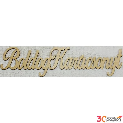 Fa felirat tábla Boldog Karácsonyt 32x10cm