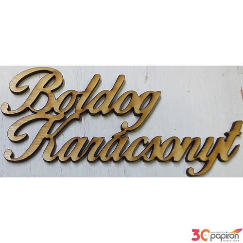 Fa felirat tábla Boldog Karácsonyt írott 2db/cs