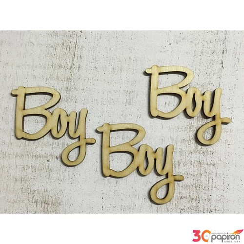 Fa felirat tábla Boy 7, 5cmx7cmx3mm 3db/cs