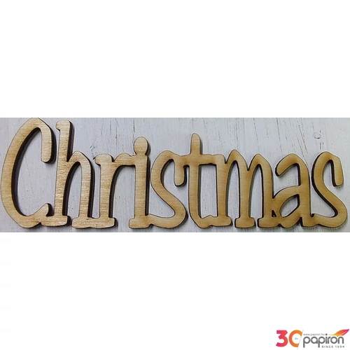 Fa felirat tábla Christmas írott 2db/cs