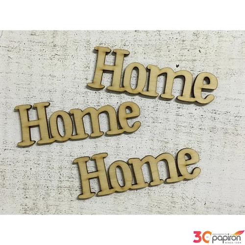 Fa felirat tábla Home 11cmx3.6cmx3mm 3db/cs