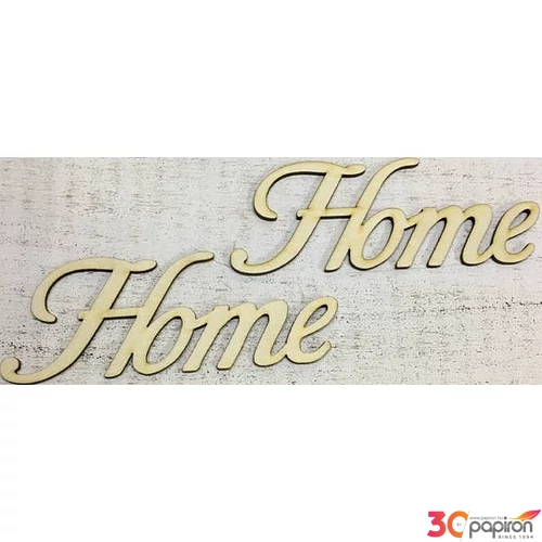 Fa felirat tábla Home 14, 5cmx5.5cmx3mm 2db/cs