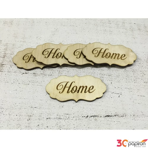 Fa felirat tábla Home 7cmx3.5cmx3mm 5db/cs