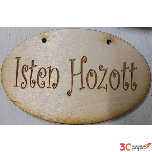 Fa felirat tábla Isten hozott ovális 3db/cs