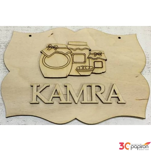 Fa felirat tábla Kamra 19x13, 5cm