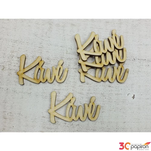 Fa felirat tábla Kávé 7cmx4cmx3mm 5db/cs