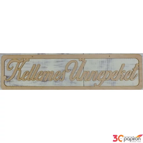 Fa felirat tábla Kellemes Ünnepeket 72x24.5cm