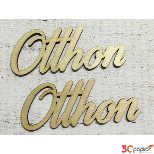 Fa felirat tábla Otthon 15cmx7cmx3mm 2db/cs