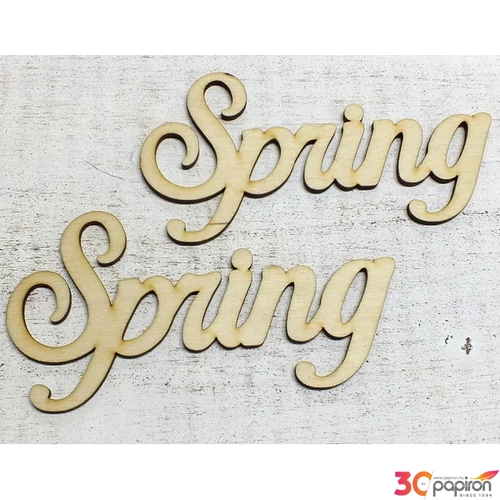 Fa felirat tábla Spring 14cmx8cmx3mm 2db/cs