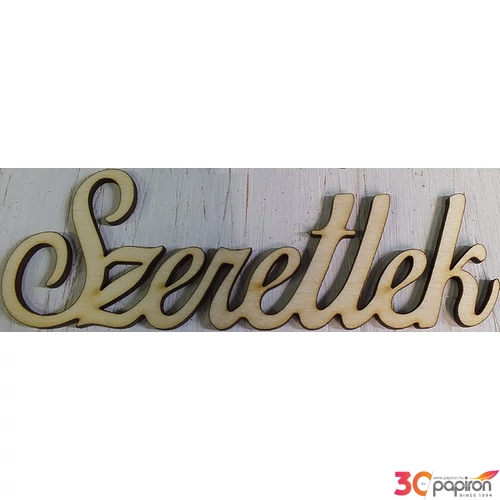 Fa felirat tábla Szeretlek 15cm 2db/cs
