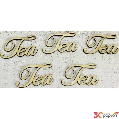 Fa felirat tábla Tea 4, 8cmx3cmx3mm 5db/cs