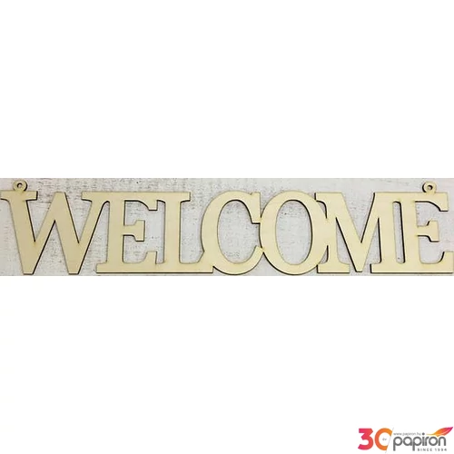 Fa felirat tábla Welcome 50x10cm
