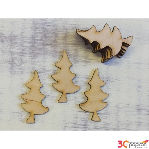Fa fenyő fenyő spicces 5cmx2.6cmx3mm 10db/cs