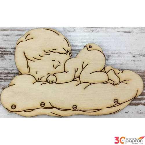 Fa figura alvó baba 10x6cm