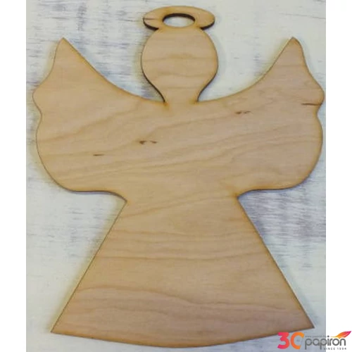 Fa figura angyal 15x13cm
